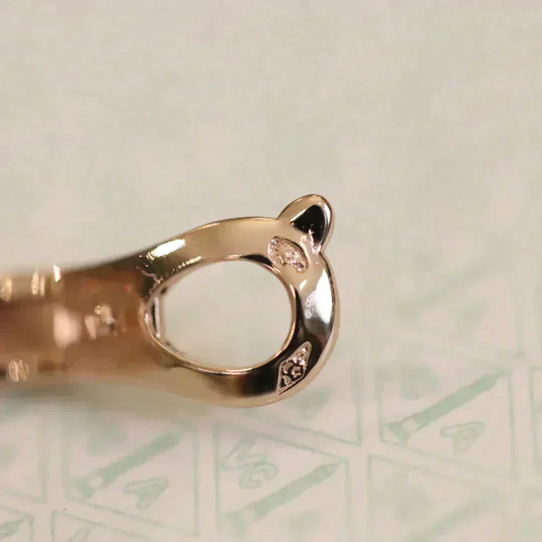 [Love More]CLOVER MEDIUM 1 MOTIFS FUll DIAMOND EARRINGS