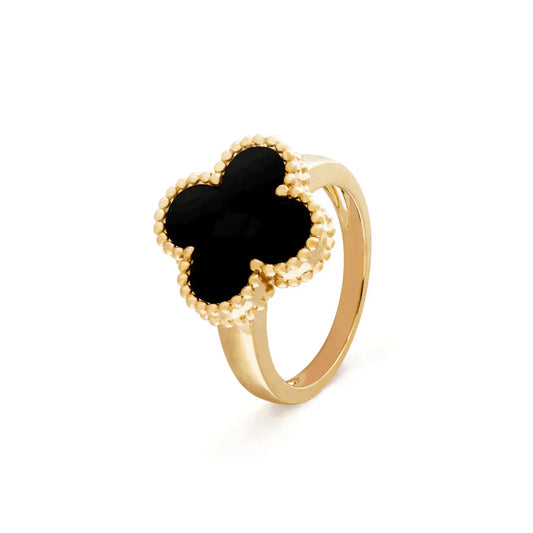 [Love More]CLOVER ONYX RING
